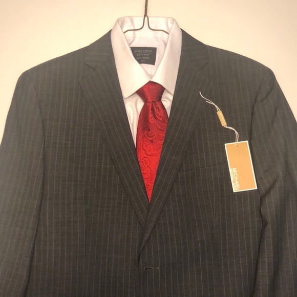 Michael Kors 2 piece suit 2 button Charcoal gray - Picture 1 of 8